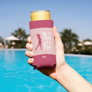 Golf Sport Funny T-Shirt Zitat Niedlich Magenta Ro Selters Dosenkühler