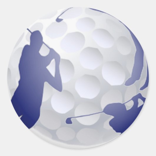 Golf, Sport Hobby Individuelle Name Runder Aufkleber (Vorderseite)