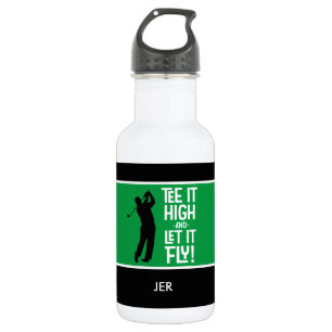 Golf-Sport Humor Slogan Herren Schwarz Grün 18 oz. Edelstahlflasche