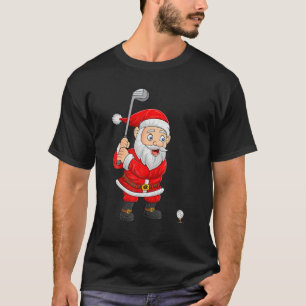Golf Sport Lover Santa Spielen Golf Weihnachten T-Shirt