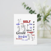 Golf, Sport, Motivierend Postkarte (Stehend Vorderseite)
