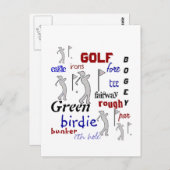 Golf, Sport, Motivierend Postkarte (Vorne/Hinten)