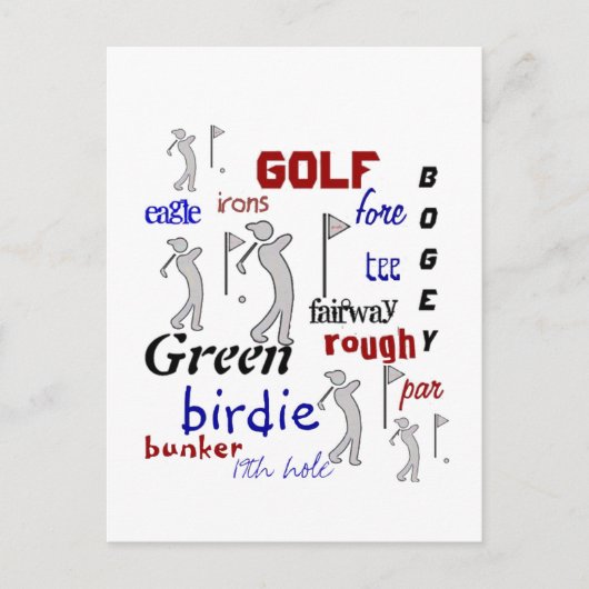 Golf, Sport, Motivierend Postkarte (Vorderseite)