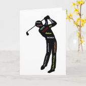 Golf, Sport, Motivierend Worte Karte (Gelbe Blume)