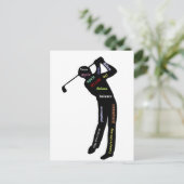 Golf, Sport, Motivierend Worte Postkarte (Stehend Vorderseite)