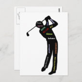 Golf, Sport, Motivierend Worte Postkarte (Vorne/Hinten)