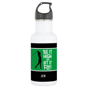 Golf-Sport-Tee-Zitat Lustig Schwarz Grün 18 oz Edelstahlflasche