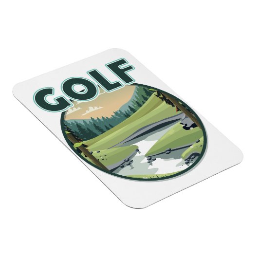 Golf Sportlogo Magnet (Rechte Seite)