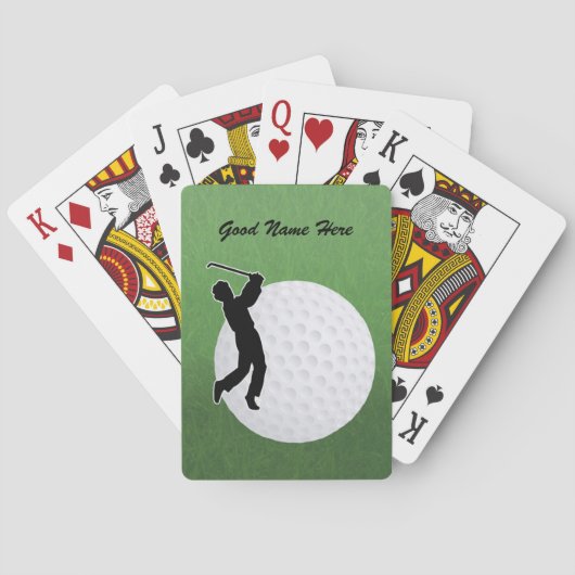 Golf Sports Highsis Golfer ball personalisieren Spielkarten (Rückseite)
