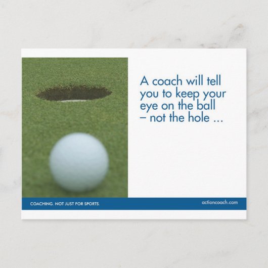 Golf Sports Postcard Postkarte (Vorderseite)