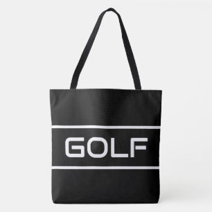 GOLF Sporty Fun Weiße Textstreifen auf modernem Sc Tasche