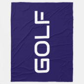 GOLF Sporty Modern White Text On Bold Navy Blue Fleecedecke (Vorderseite)