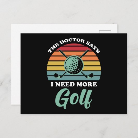 Golf Sprichwort Funny Postkarte (Vorne/Hinten)