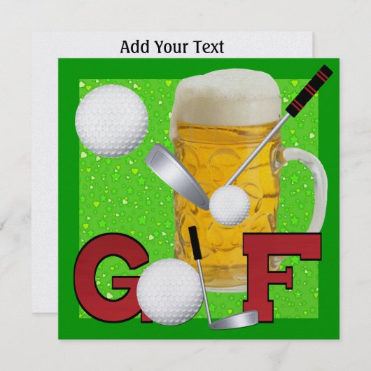 Golf - SRF Einladung (Vorne/Hinten)