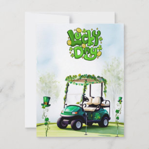 Golf St. Patrick’s Day Aquarell Feiertagskarte