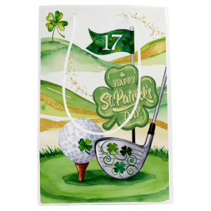Golf St. Patrick's Day for Golf themed for Golfer Mittlere Geschenktüte