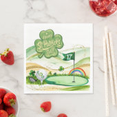Golf St. Patrick's Day for Golfer with Flag Serviette (Beispiel)