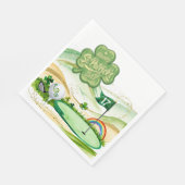 Golf St. Patrick's Day for Golfer with Flag Serviette (Ecke)