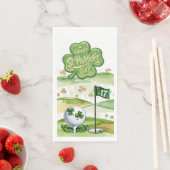 Golf St. Patrick's Day for Golfer with Flag Serviette (Beispiel)