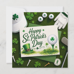 Golf St. Patrick's Day für Golf-Themen für Golfer Karte