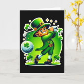 Golf St. Patricks Day Golf Irisches Golfen 1  Karte (Gelbe Blume)