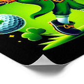 Golf St Patricks Day Golf Irish Golfing Poster (Ecke)