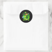 Golf St Patricks Day Golf Irish Golfing Runder Aufkleber (Tasche)