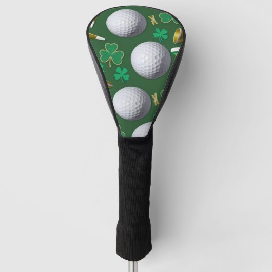 Golf St. Patrick's Day mit Golfball für Golfer Headcover (Vorderseite)