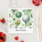 Golf St. Patrick's Day mit Golfball für Golfer Serviette (Beispiel)