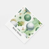 Golf St. Patrick's Day mit Golfball für Golfer Serviette (Ecke)