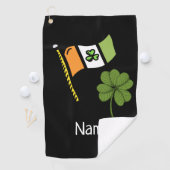 Golf St. Patrick's Day mit irischem Kleeblatt Golfhandtuch (Insitu)