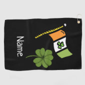 Golf St. Patrick's Day mit irischem Kleeblatt Golfhandtuch (Horizontal)