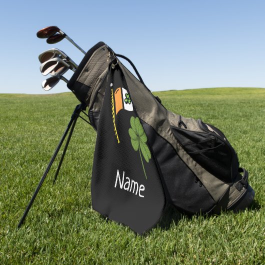 Golf St. Patrick's Day mit irischem Kleeblatt Golfhandtuch (Gras)