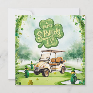 Golf St. Patrick's Day Watercolor Feiertagskarte
