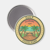 Golf Staat Park Alabama Circle Abzeichen Magnet (Vorderseite/Rückseite)