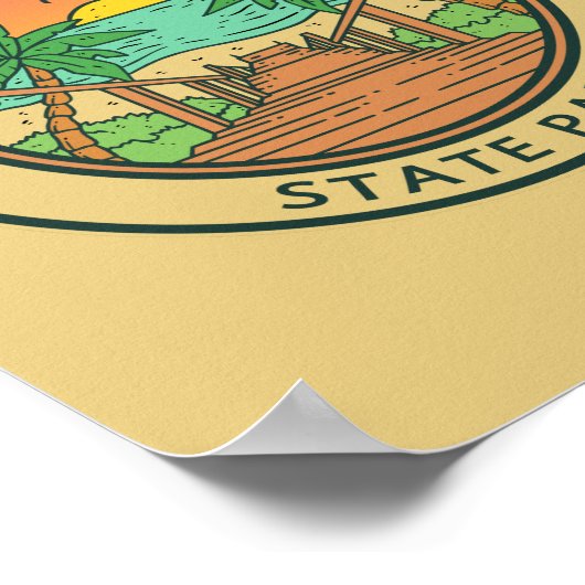 Golf Staat Park Alabama Circle Abzeichen Poster (Ecke)