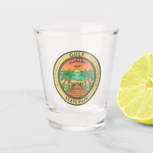 Golf Staat Park Alabama Circle Abzeichen Schnapsglas