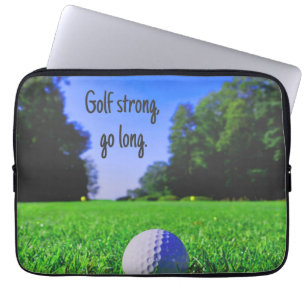 Golf stark geht lange Gras Golfball Laptopschutzhülle