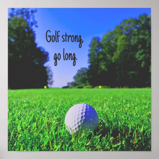 Golf starke, lange Rasen-Golf Poster (Vorne)