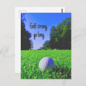 Golf starke, lange Rasen-Golf Postkarte (Vorne/Hinten)