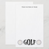 Golf stationär briefpapier (Vorne/Hinten)