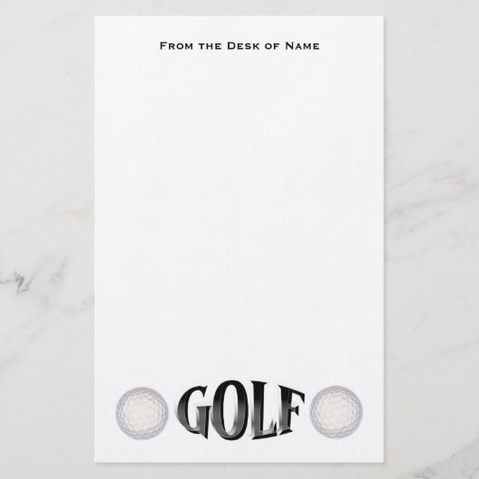 Golf stationär briefpapier (Vorderseite)
