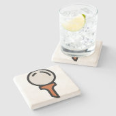 Golf Steinuntersetzer (Seitenansicht)