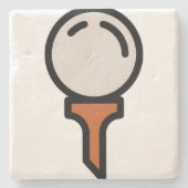 Golf Steinuntersetzer (Vorderseite)