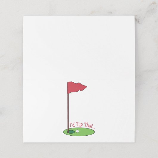 Golf Stich Platzkarte (Außenseite Aufgefaltet)