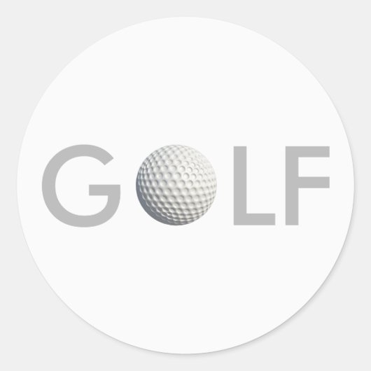 Golf-Sticker Runder Aufkleber (Vorderseite)