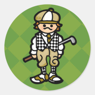 Golf STICKer. (siehe, STICK anstelle von CLUB. ega Runder Aufkleber