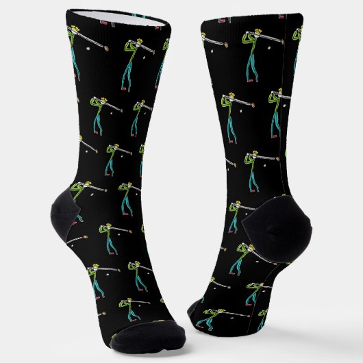 Golf Stickman Socken (Gewinkelt)