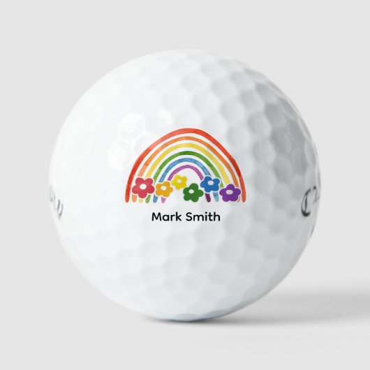 Golf Stolz-Monat Golf Regenbogen-Feier Golfball (Vorderseite)