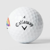 Golf Stolz-Monat Golf Regenbogen-Feier Golfball (Logo)